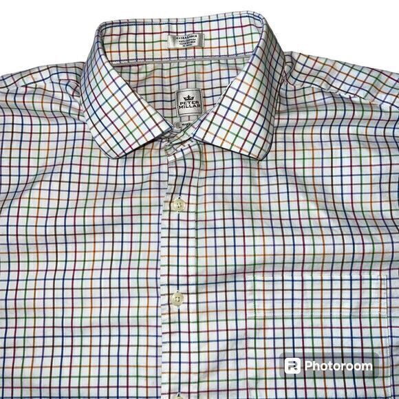 Peter‎ Millar Men's NanoLuxe Easycare Multicolor Button Down Size XL - Picture 1 of 7